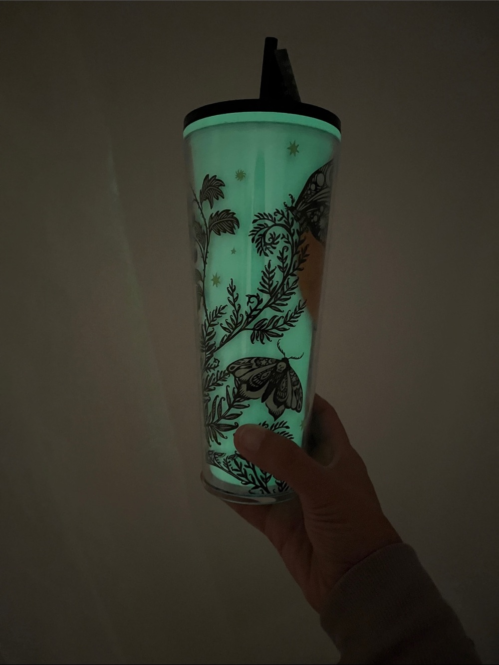 Starbucks Black Butterfly Tumbler Glow in the Dark - Picture 11 of 11